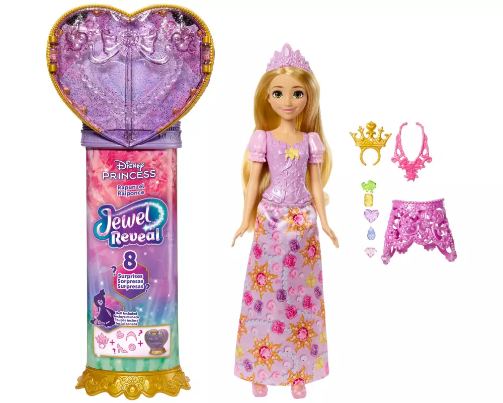 Disney Princess Jewel Reveal Rapunzel Modepuppe Assortiert
