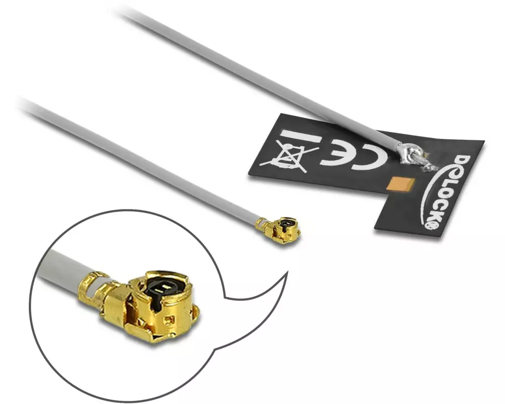 Delock WLAN-Antenne 10 cm MHF I 2 dBi Rundstrahl