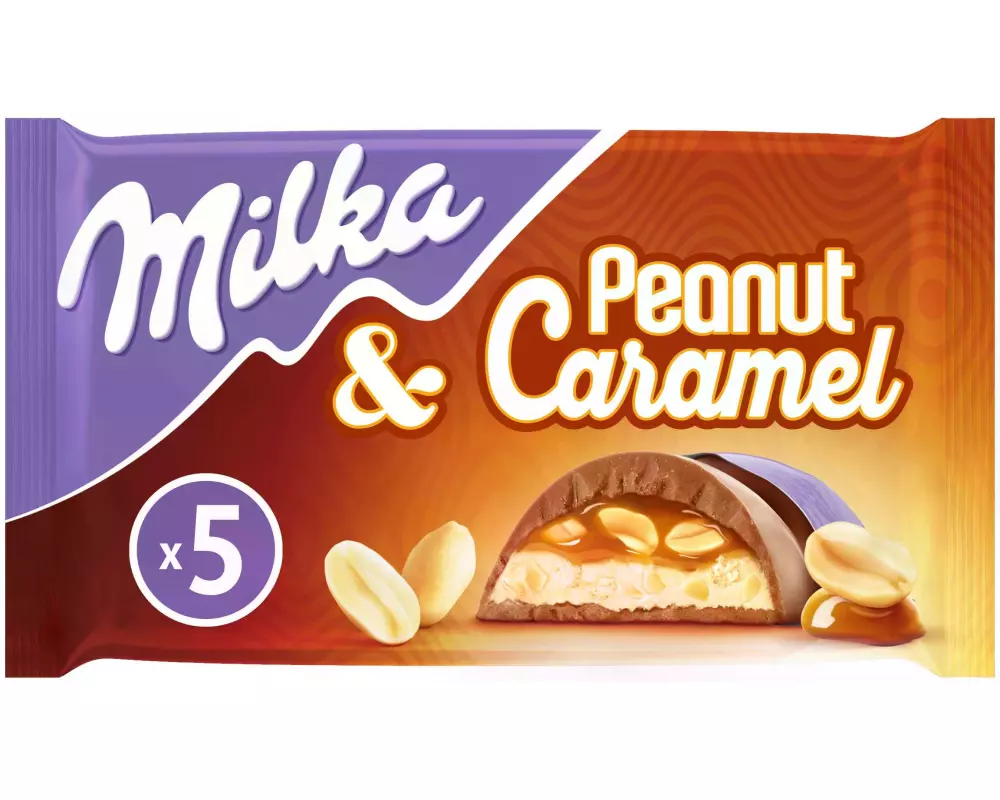 Milka Schokoladenriegel Peanut Caramel 5 x 37 g