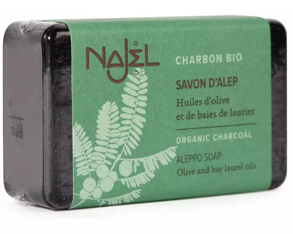 NAJEL Pflegeseife Aleppo Seife Aktivkohle 100 g