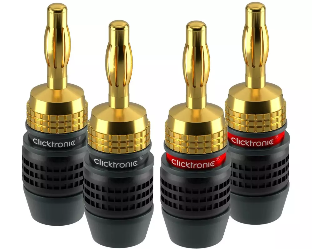 CE Bananenstecker SimpleLock vergoldet