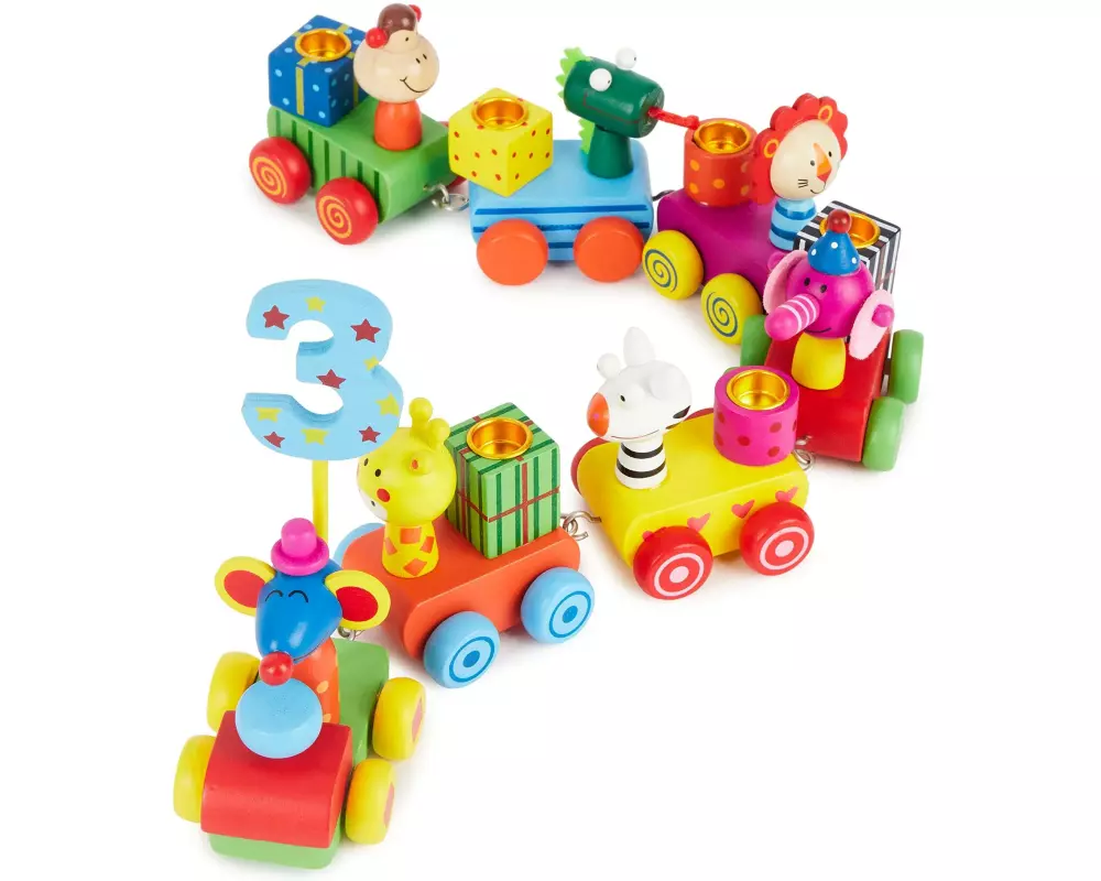 bieco Schiebespielzeug Geburtstagszug