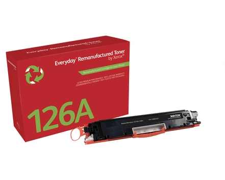Everyday Remanufactured Everyday Black Remanufactured Toner by compatible with HP 126A (CE310A), Standard capacity. Black toner page yield: 1200 pages, Printing colours: Black, Quantity per pack: 1 pc(s)