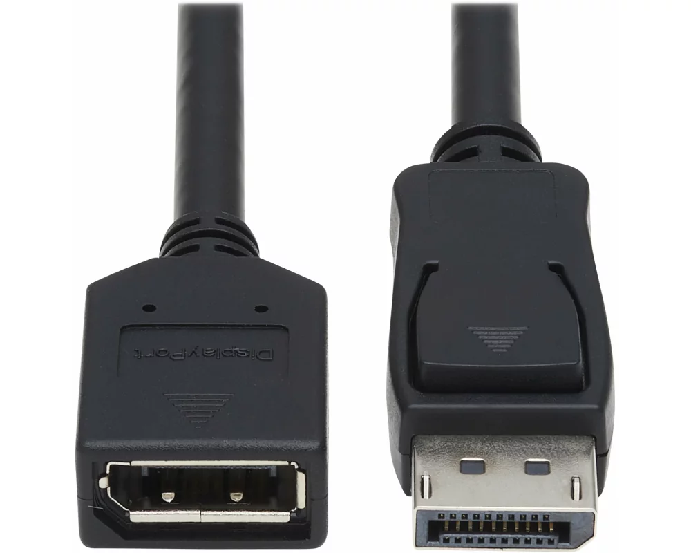 EATON TRIPPLITE DisplayPort Extension Cable with Latch, 4K, 60Hz, HDCP 2.2, M/F, 15ft. 4.57m
