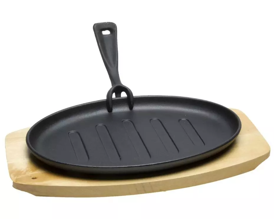 Nouvel Hot Plate mit Holzunterteller 34 x 18 x 5 cm