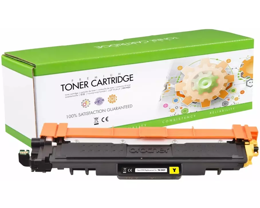 STATIC Toner cartridge compatible with Brother TN-243Y yellow remanufactured 1.000 pages