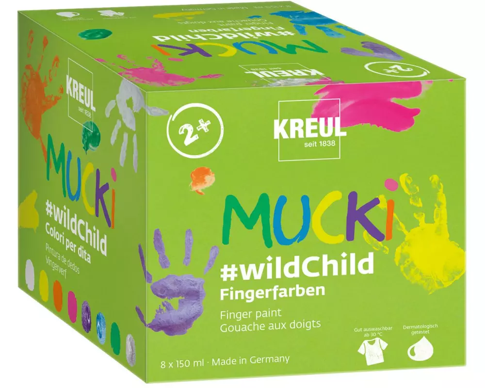 Kreul Fingerfarbe Kreul Mucki 150 ml, 8 Stück