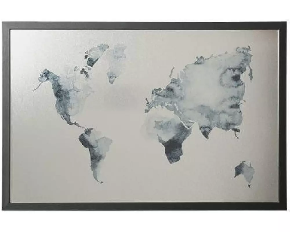 Bi-Office Magnethaftendes Whiteboard Weltkarte 60 x 40 cm