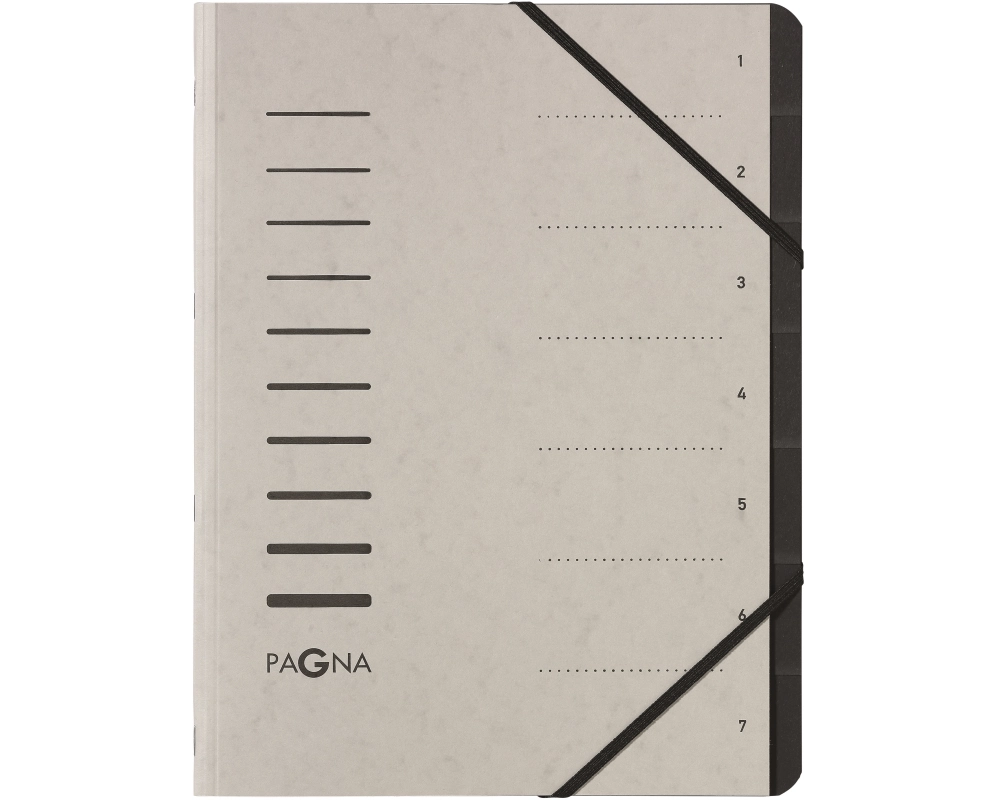 PAGNA Ordnungsmappe A4 40058-21 hellgrau 7-teilig