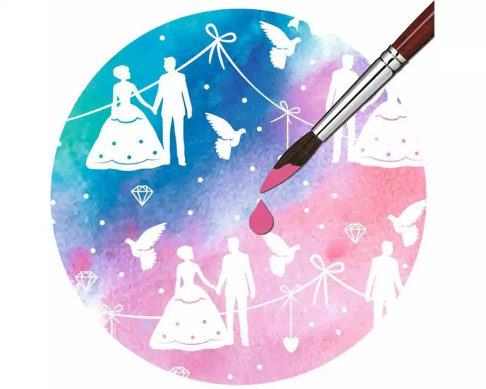 URSUS Zauberpapier 250 g/m2 10 Blatt, Weiss, Hochzeit