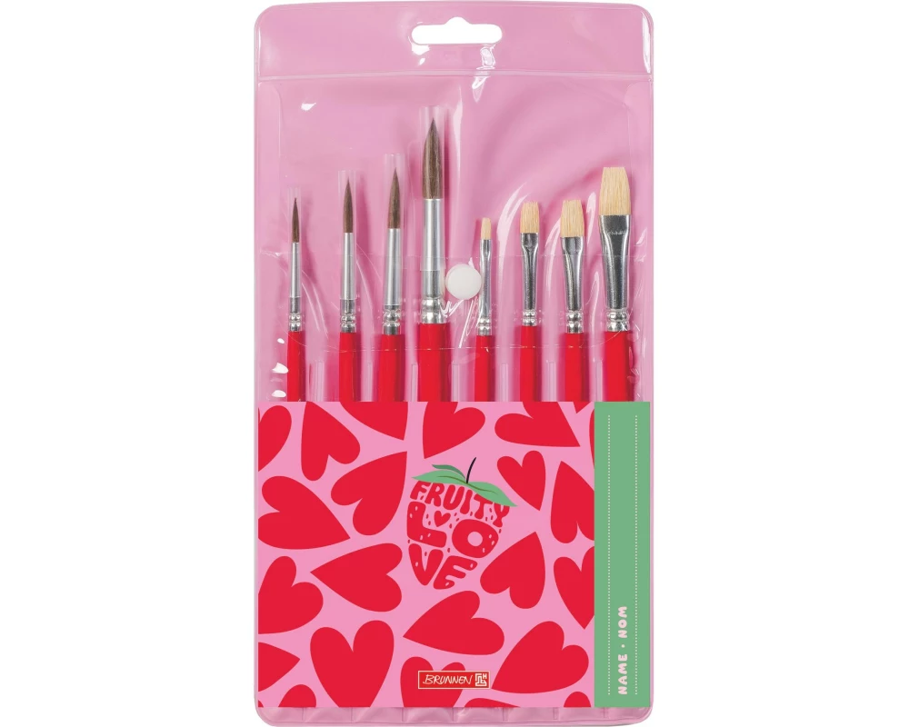 Brunnen Schulpinsel-Set Fruity Love, 8 Pinsel