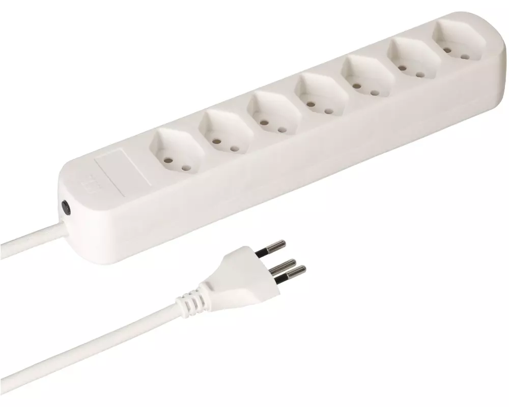 Max Hauri Steckdosenleiste Basic-Line 7xT13, 1.5 Meter