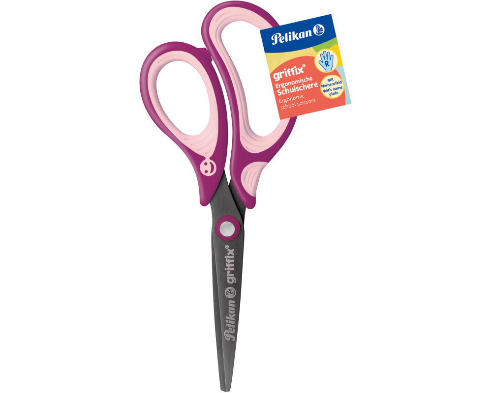 PELIKAN Schere spitz Griffix 819039 sweet berry, Rechtshänder