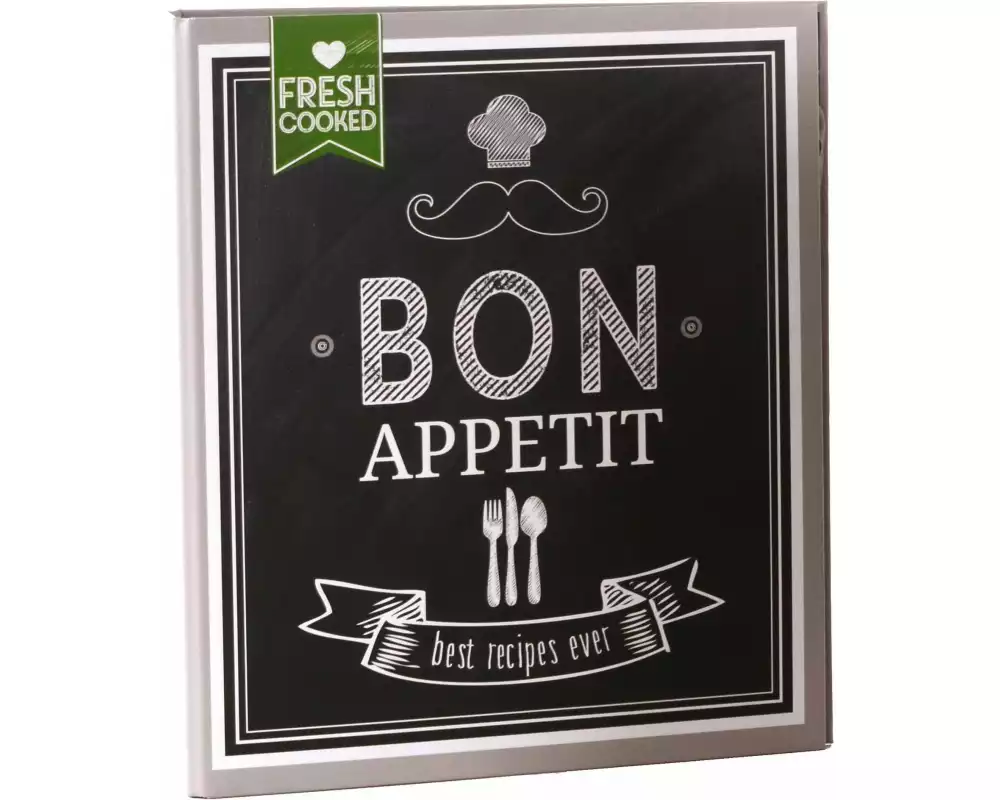 Goldbuch Notizbuch für Rezepte Bon Appetit 21 x 22 cm