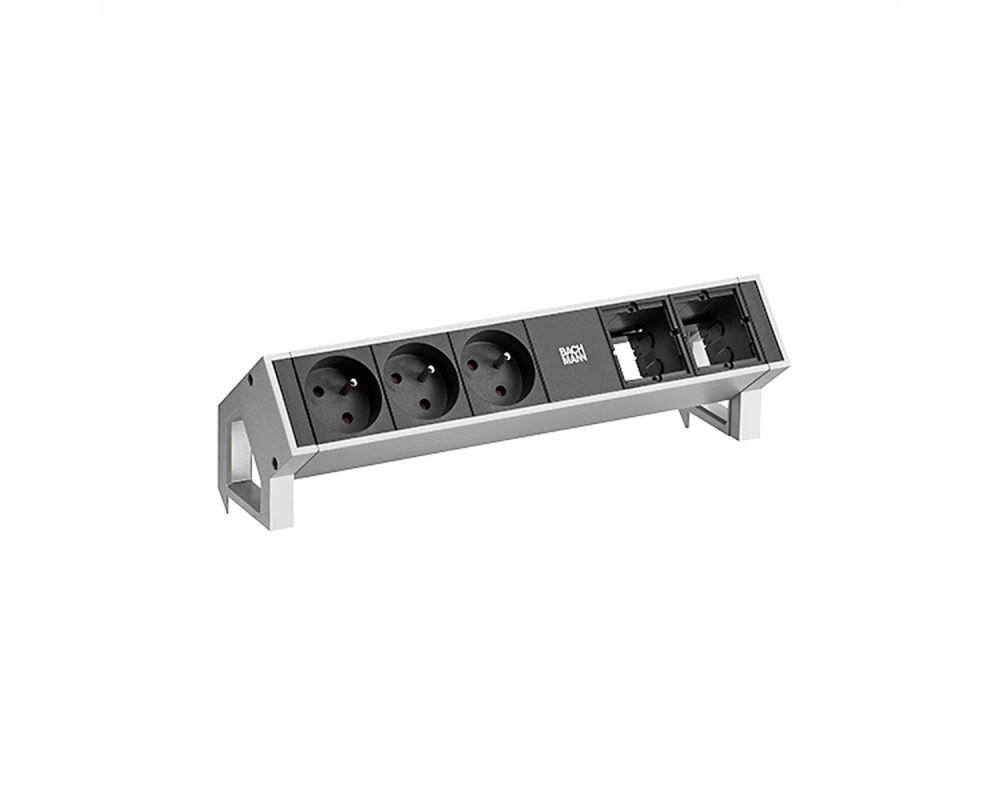 BACHMANN DESK2 3xUTE 35° 2xCM Strom 0,2m GST18 Inox lackiert