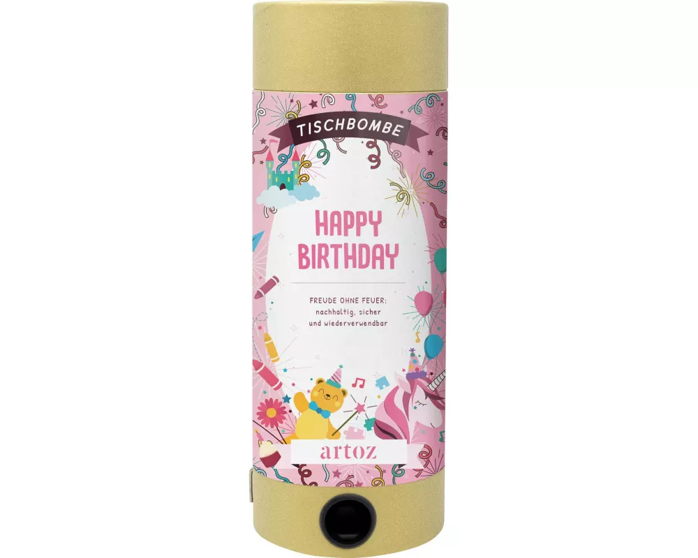 Artoz Tischbombe Happy Birthday Girl ohne Anzünden