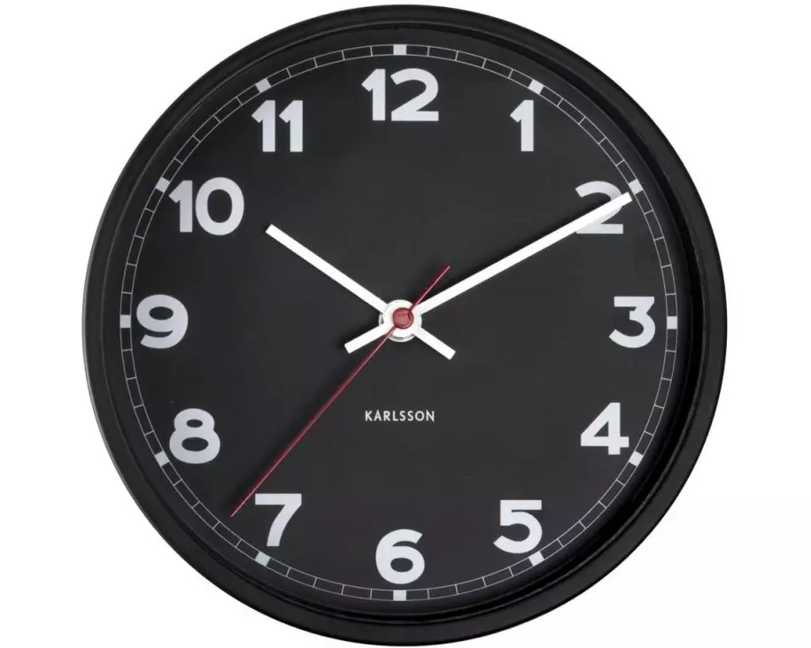 KARLSSON Wanduhr Classic small Ø 20 cm, Schwarz