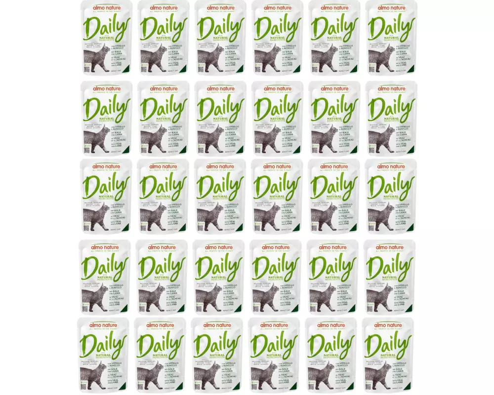 Almo Nature Nassfutter Daily mit Kalb und Lamm 30 x 70g