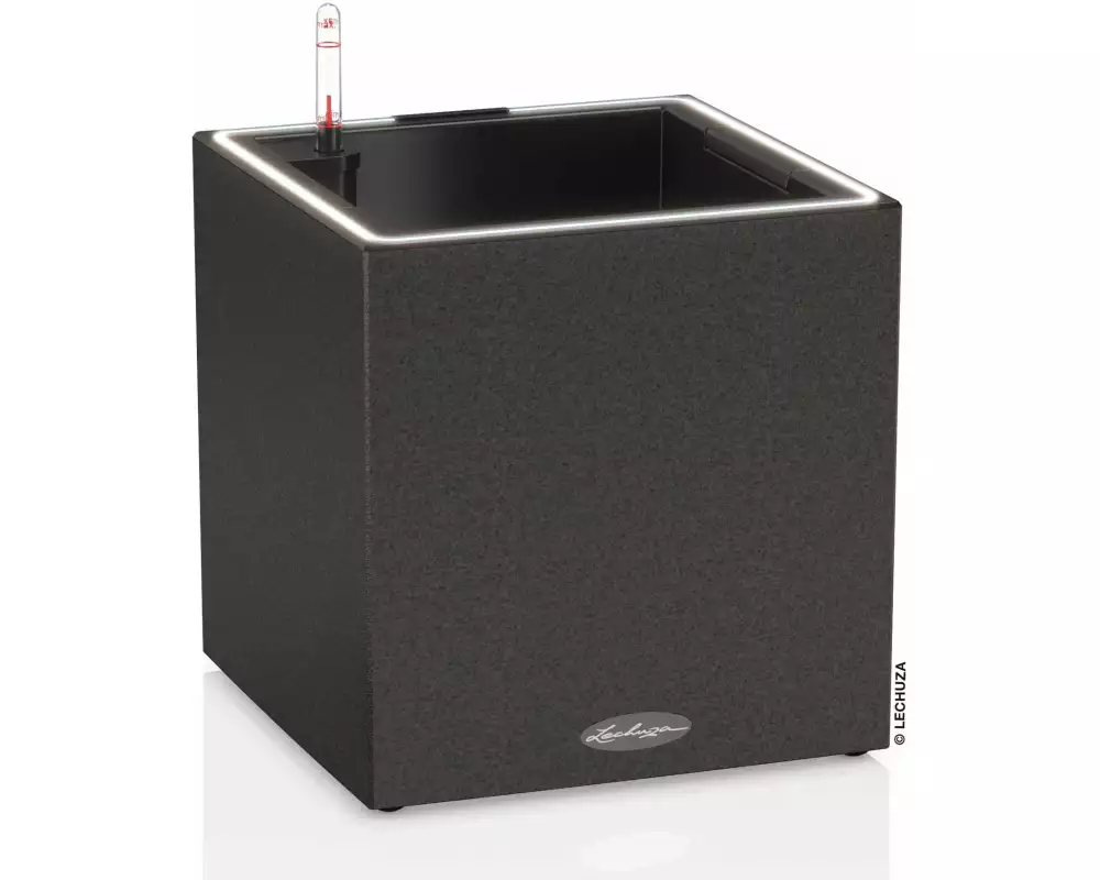 Lechuza Blumentopf Canto Stone 30 Low LED, Graphit