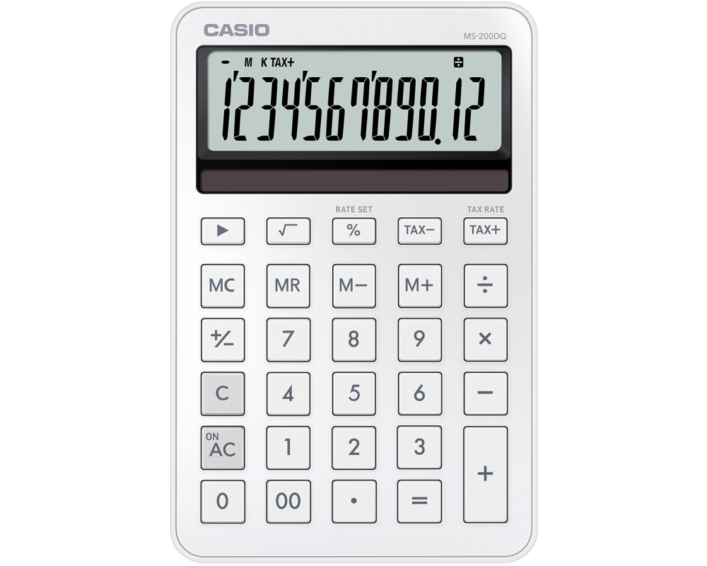 CASIO Taschenrechner MS-200DQ weiss