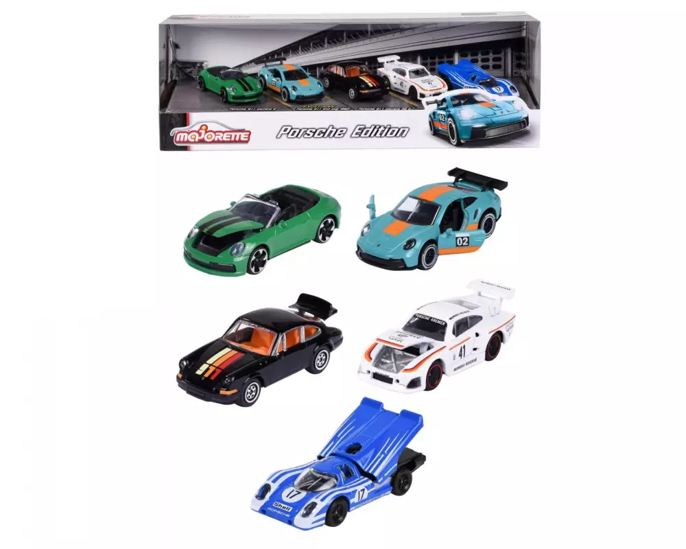 Majorette Action Cars Porsche Motorsport 5 Pieces Giftpack