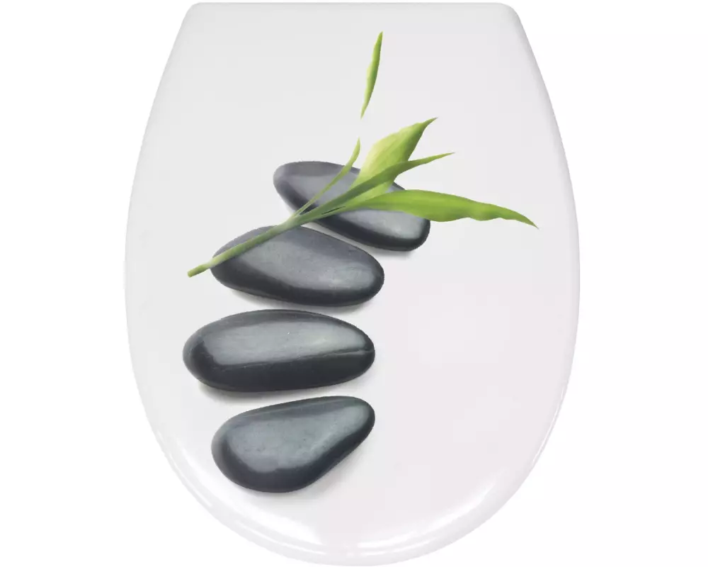 Kleine Wolke Toilettensitz Zen mit Absenkautomatik, Weiss/Grau/Grün