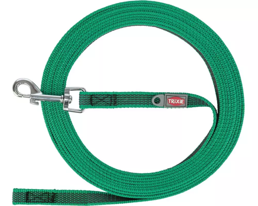Trixie Suchleine gummiert S-M 10 m 15 mm grün