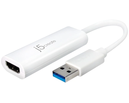 j5create JUA254 USB 3.0 HDMI Multi-Monitor Adapter. USB version: 3.2 Gen 1 (3.1 Gen 1), USB connector type: USB Type-A, USB connector gender: Male. Product colour: White, Housing material: Acrylonitrile butadiene styrene (ABS), Cable type: USB 3.0. Power consumption (max): 0.93 W, Output voltage: 5 V. Windows operating systems supported: Windows 10, Windows 7, Windows 8, Windows 8.1, Windows Vista, Windows XP Home, Windows XP Home..., Mac operating systems supported: Mac OS X 10.10 Yosemite, Mac