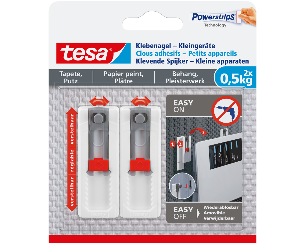 TESA Klebenagel 2x0,5kg 77782-00000 Tapete & Putz