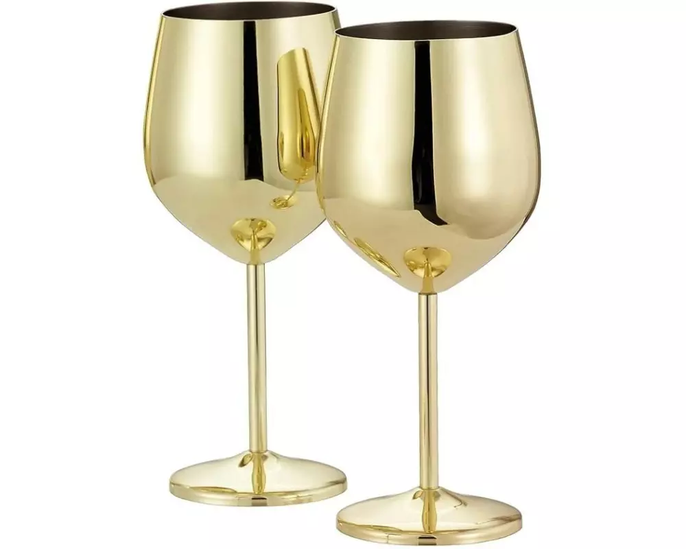 Oak & Steel Weingläser-Set 500 ml, 2 Stück, Gold