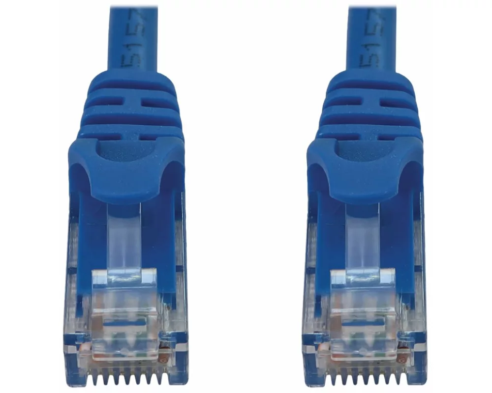 EATON TRIPPLITE Cat6a, 10G, Snagless, Molded, UTP, Ethernet, Cable, RJ45m/M, PoE, Blue, 6ft, 1.8m
