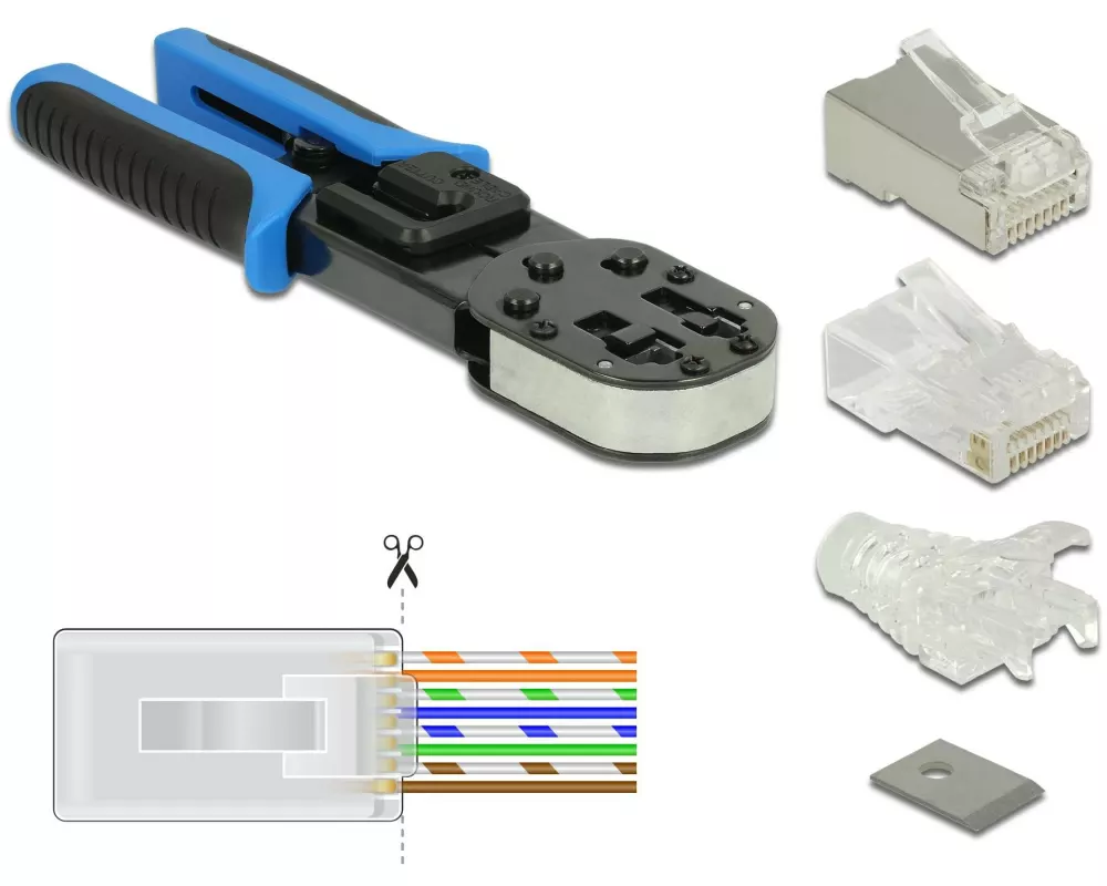 Delock Werkzeugset RJ45 Crimp&Cut Werkzeugset