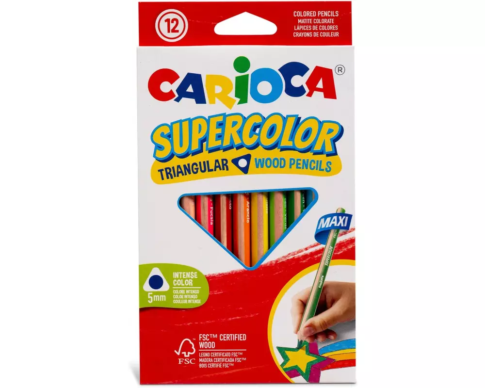 Carioca Farbstift Supercolor Maxi E-12 Mehrfarbig