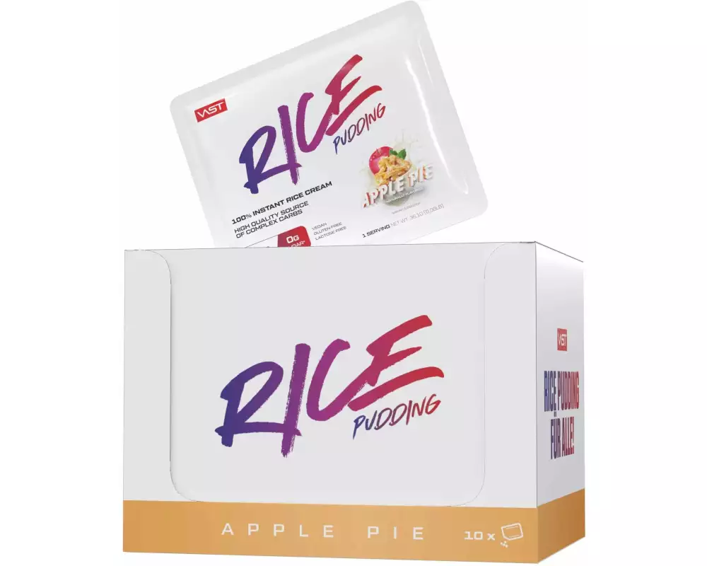 VAST Instant Rice Pudding Box 10x 36.1g Apple Pie