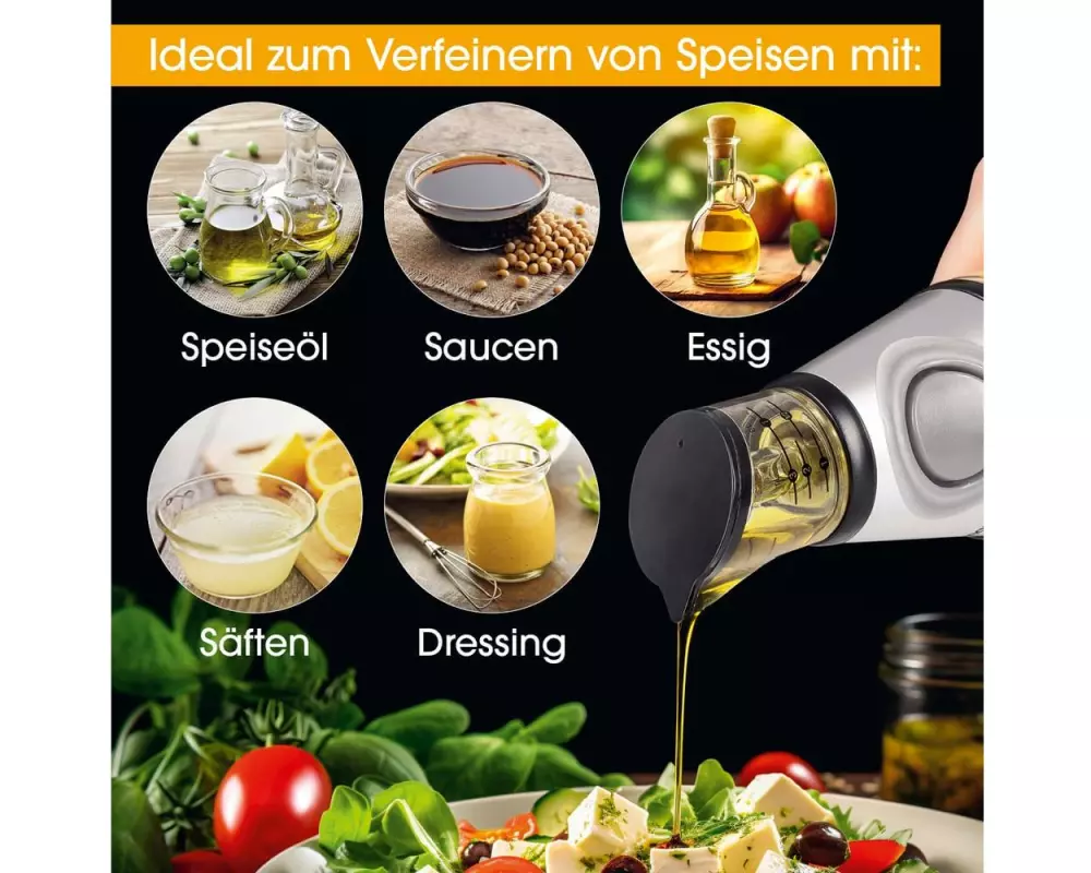 GOURMETmaxx Öl Spender 500 ml, Silber