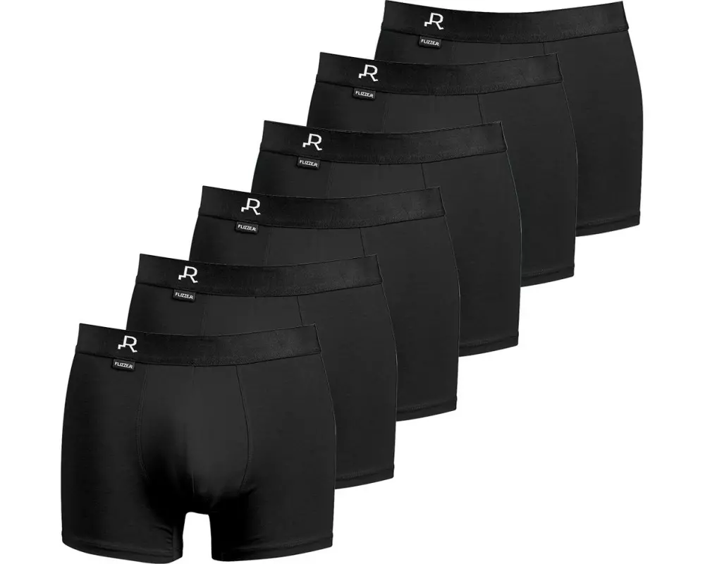 FLIZZER Unterhosen Trunk Der Gentleman 6er Pack Schwarz, XL