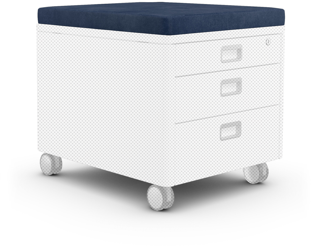 MOLL Sitzkissen 43x54x5cm 1002636-509 blau, zu Rollcontainer