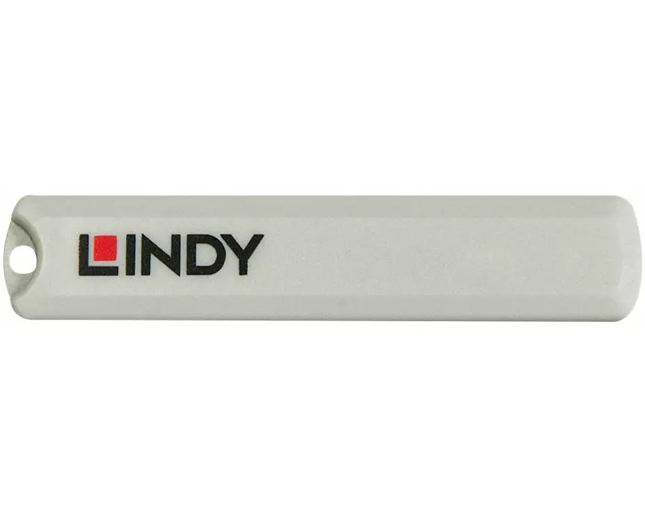 LINDY USB Type C Port Blocker Key - Pack of 4 Blockers Red