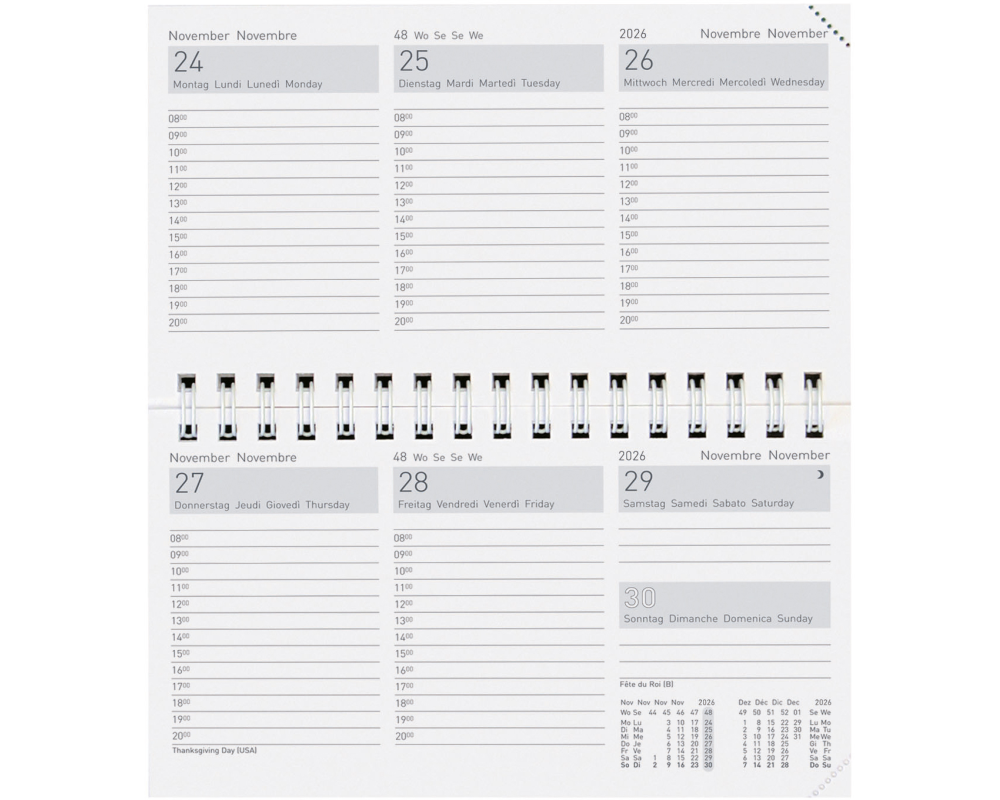 BIELLA TA Terminet Wire-O 2026 831778000026U 1W/2S Ersatz ML 15.3x8.5cm