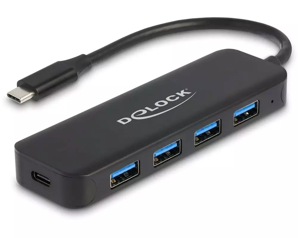 Delock 4x USB Typ-A + 1x USB Typ-C Power Delivery