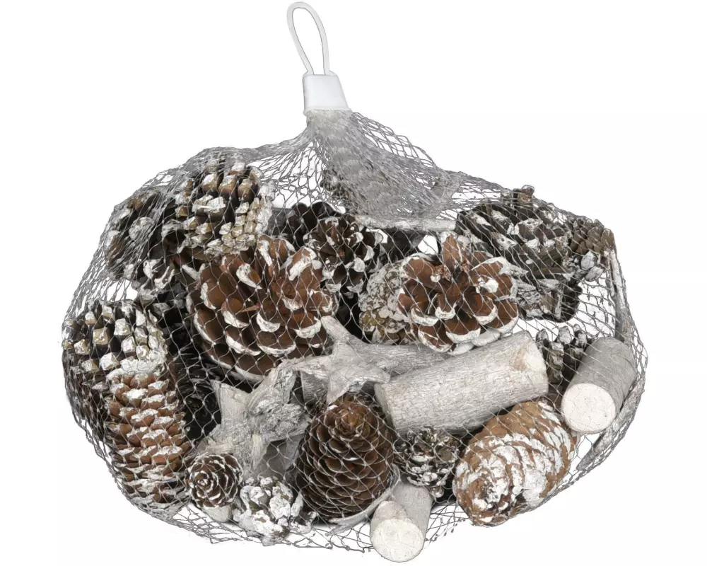 COCON Streudeko Kieferzapfen, Weiss, 300g