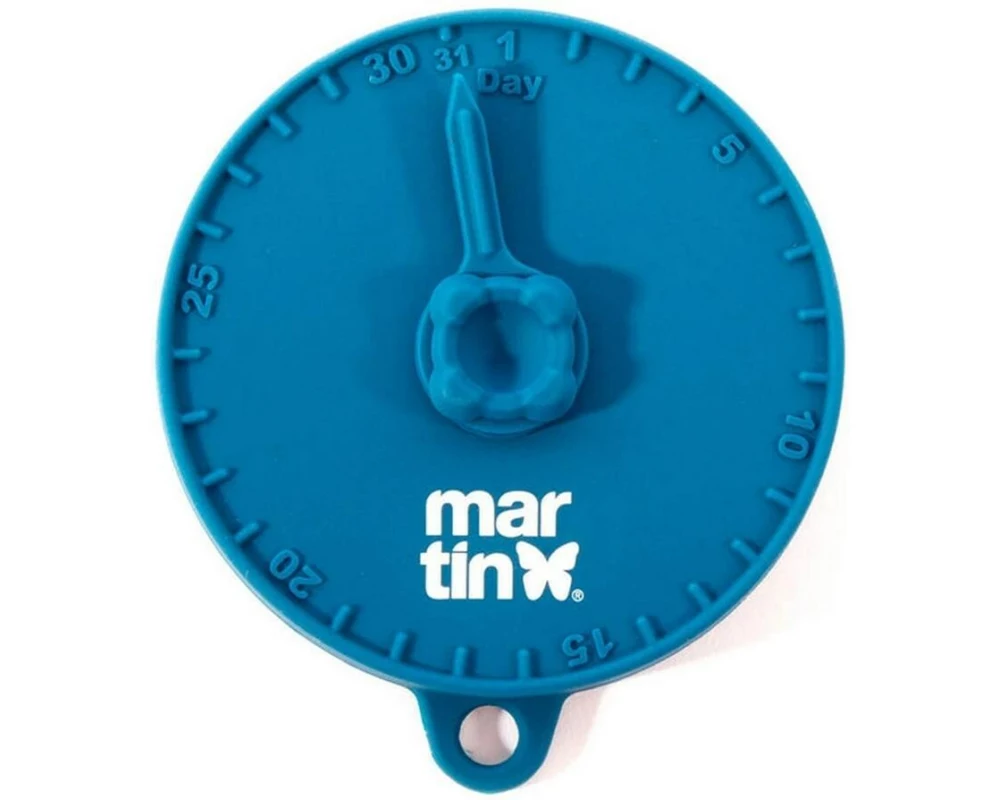 Martin Sellier Dosendeckel mit Zeiger Ø10 cm Blau