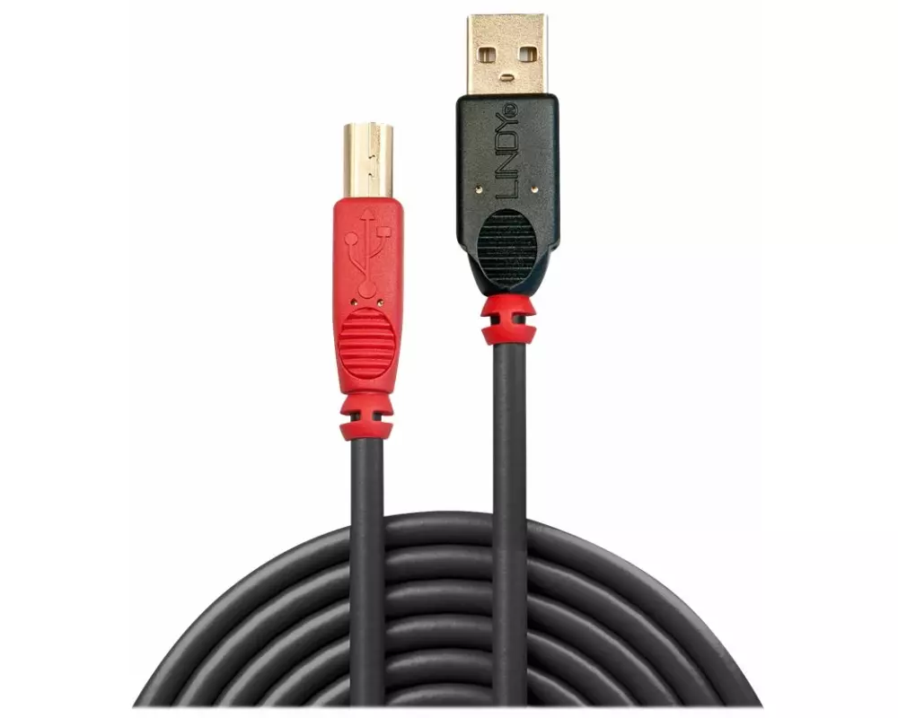 LINDY 10m USB2.0 Active Extension Cable A/B USB 2.0 High Speed up to 480MBit/s
