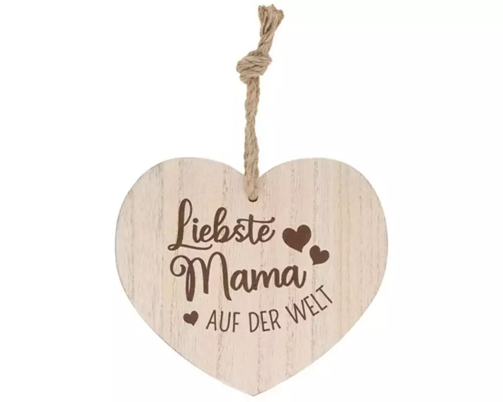 G. Wurm Aufhänger Liebste Mama auf der Welt 18 x 16 cm