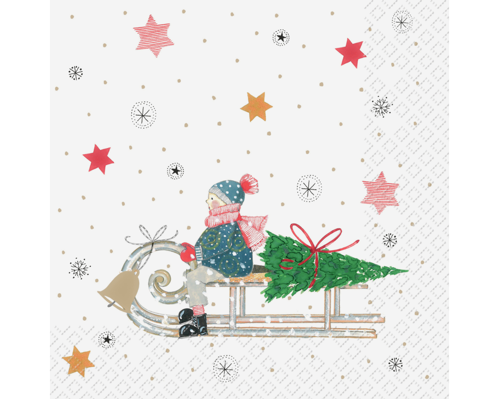 STEWO Serviette Lilli 33x33cm 2572551020 rot 20 Stück