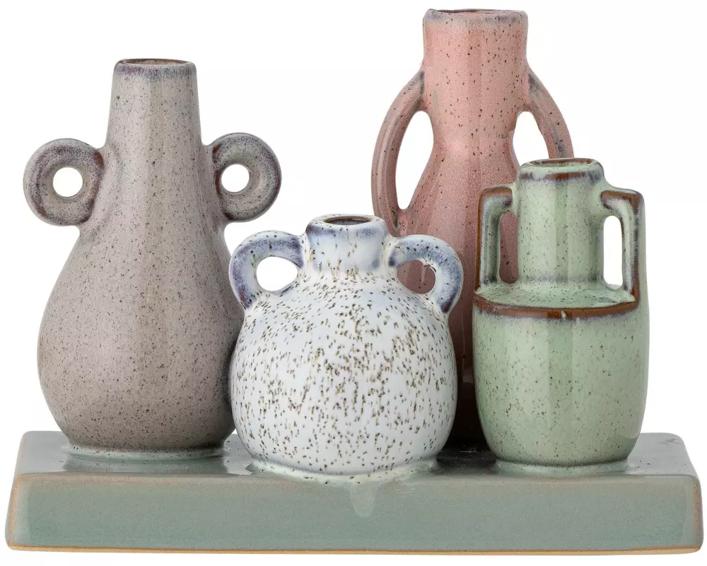 Bloomingville Vasen-Set Aidan 11 cm, Mehrfarbig