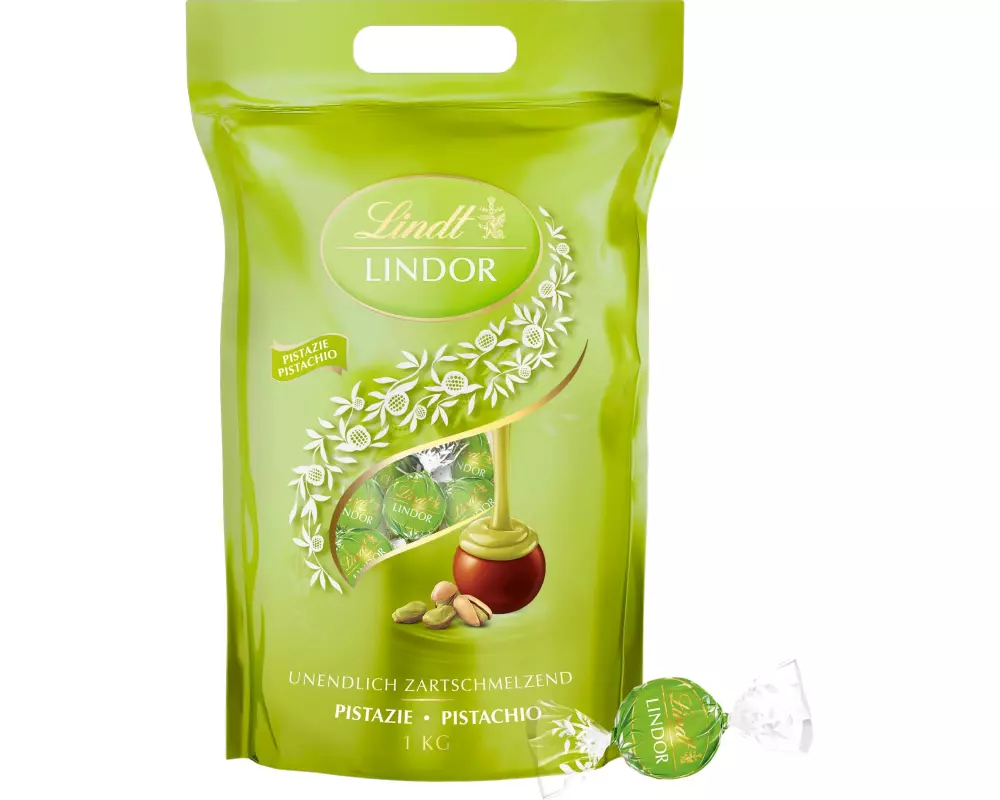 Lindt Schokoladen-Pralinen LINDOR Pistazie 1000 g
