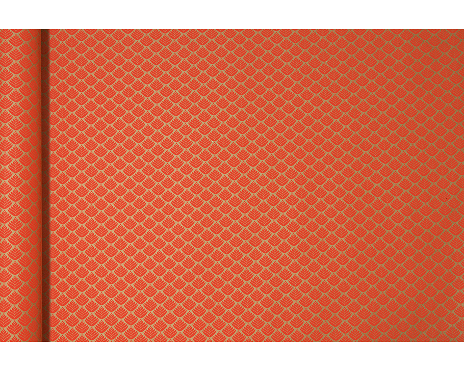 CLAIREFONTAINE Tiny Rolls Kraft rote Blumen 223825C 70g, 5x0.35m