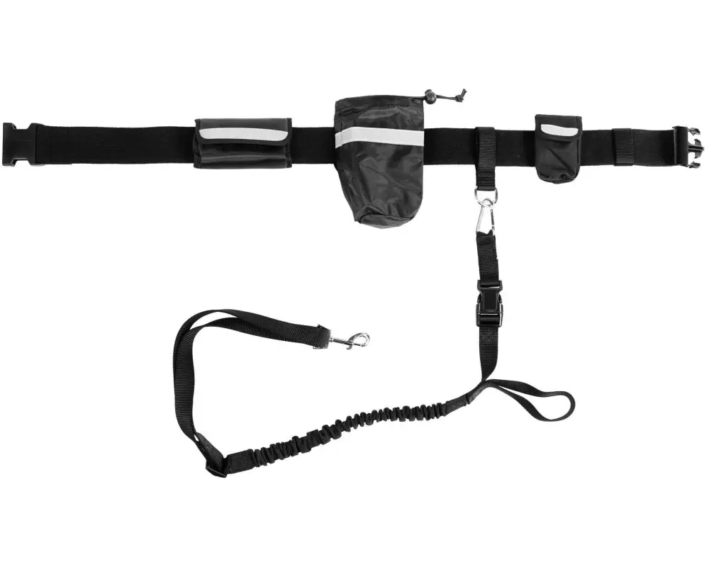 SwissPet Fahrrad- und Joggingleine Set, 60-120 cm, Schwarz