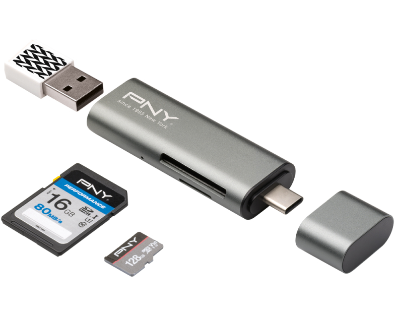 PNY Card Reader/Adapter RTCUA3N USB Typ C/A